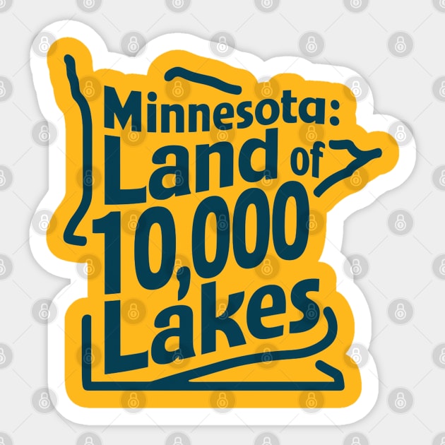 Minnesota Land of 10,000 Lakes Sticker by Moulezitouna